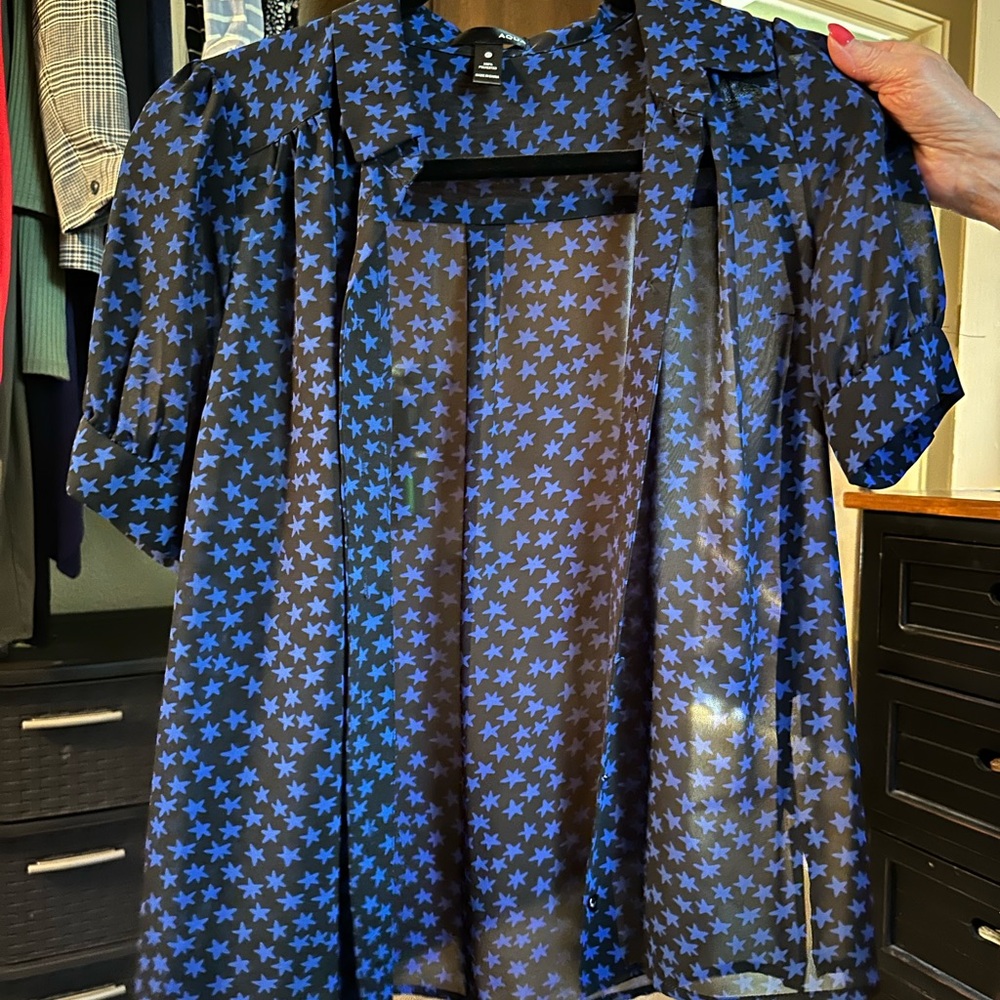 NWT Aqua from Bloomingdale’s Button Up Short Sleeve Shirt